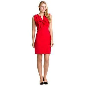 Tory Burch Raeca Silk Crepe Dress Red